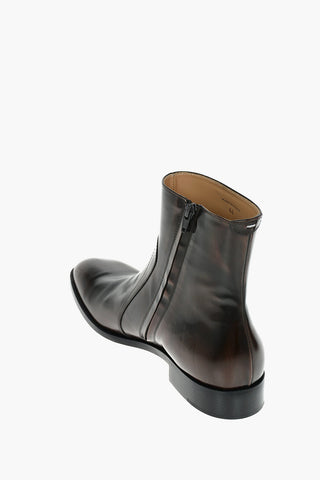 MM22 Stivaletti in Pelle con Zip Interna