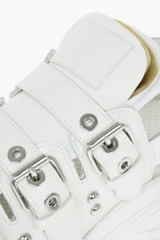 MM22 Leather Slingback Sneakers with Buckles