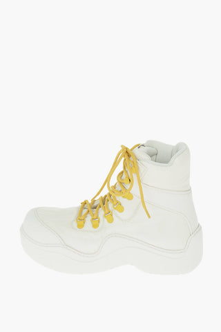 Padded Nylon PUDDLE Ankle Boots with Contrasting Laces