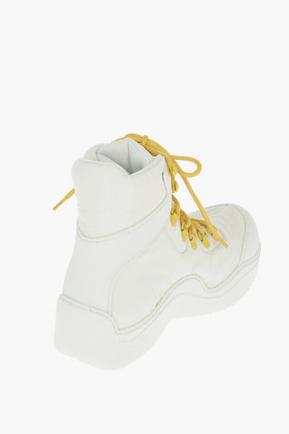 Padded Nylon PUDDLE Ankle Boots with Contrasting Laces