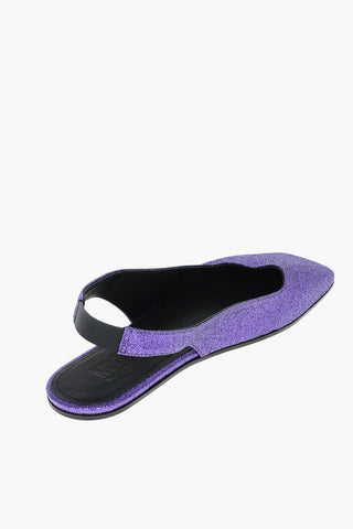 MM6 Slingbacks in Pelle e Gomma con Glitter All-over