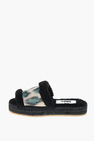 MM6 Furred Slippers with Rope Platform
