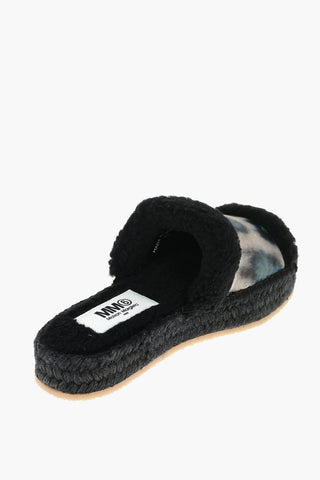 MM6 Furred Slippers with Rope Platform