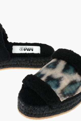 MM6 Furred Slippers with Rope Platform