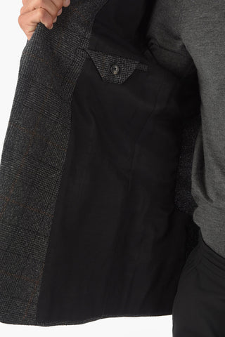 ZZEGNA Glen Checkered 2-button Blazer with Notch Lapel