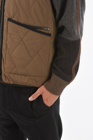 ZZEGNA sleeveless quilted jacket