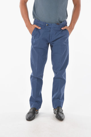 ID Stretched Cotton Chino Pants with 5 Pockets