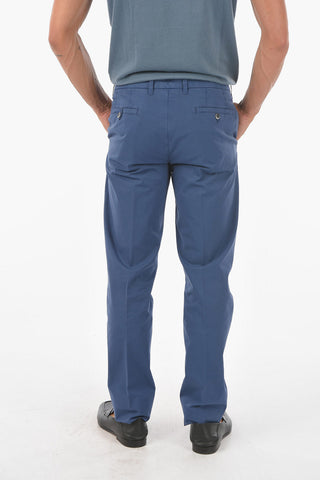 ID Stretched Cotton Chino Pants with 5 Pockets