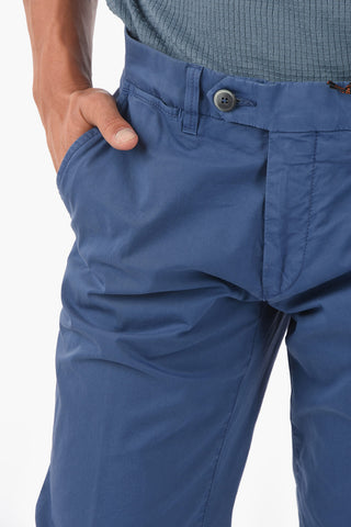 ID Stretched Cotton Chino Pants with 5 Pockets