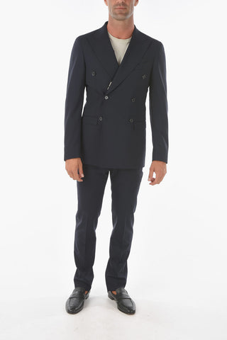 CC COLLECTION Double-breasted REWARD Peak Lapel Suit