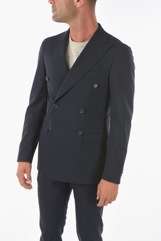 CC COLLECTION Double-breasted REWARD Peak Lapel Suit