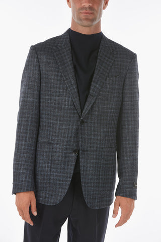 Minicheckered 2-button Blazer with Notch lapel
