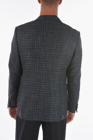 Minicheckered 2-button Blazer with Notch lapel