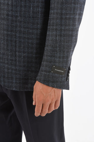 Minicheckered 2-button Blazer with Notch lapel