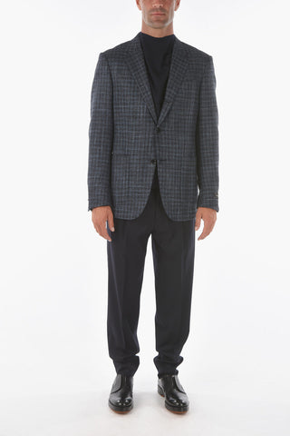 Minicheckered 2-button Blazer with Notch lapel