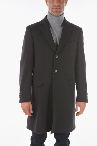 ZZEGNA flap pocket wool chesterfield coat
