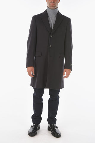 ZZEGNA flap pocket wool chesterfield coat