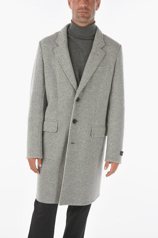 Cappotto chesterfield Monopetto in Cashmere e Lana