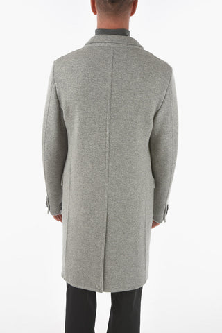 Cappotto chesterfield Monopetto in Cashmere e Lana