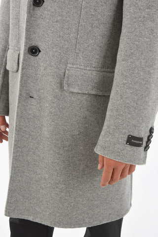 Cappotto chesterfield Monopetto in Cashmere e Lana