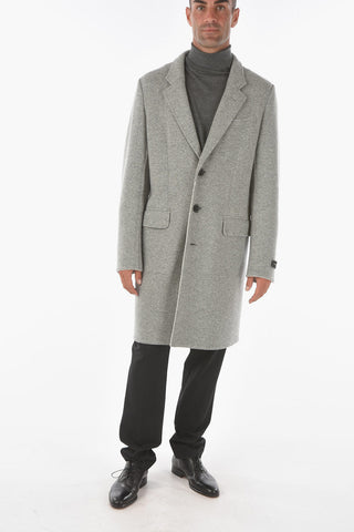 Cappotto chesterfield Monopetto in Cashmere e Lana