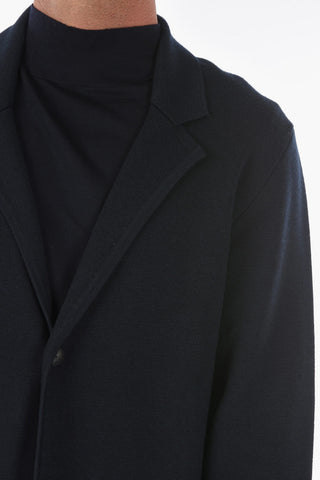 ZZEGNA Knitted 2 Buttons V-Neck Blazer