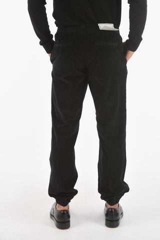 ZZEGNA solid color corduroy pants