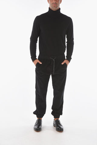 ZZEGNA solid color corduroy pants