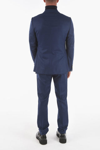ZZEGNA wool side vents notch lapel 2-button suit