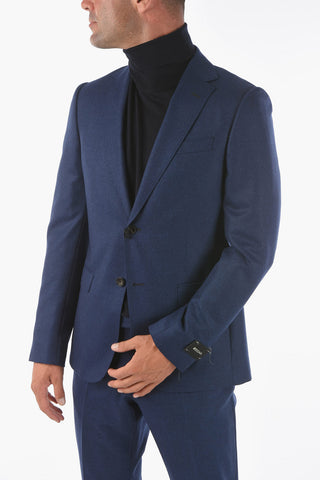 ZZEGNA wool side vents notch lapel 2-button suit