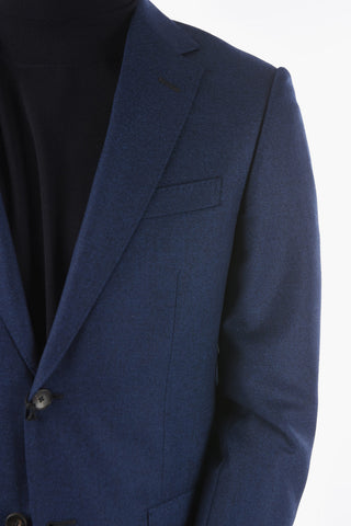 ZZEGNA wool side vents notch lapel 2-button suit