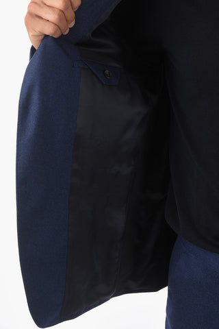 ZZEGNA wool side vents notch lapel 2-button suit