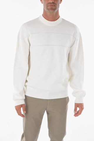 ZZEGNA Solid Color Crew-Neck Sweater