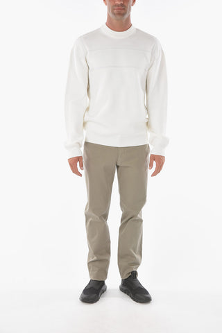 ZZEGNA Solid Color Crew-Neck Sweater