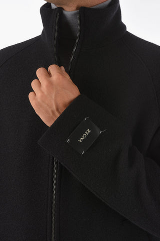 ZZEGNA Wool-bouclé Zip-up Coat