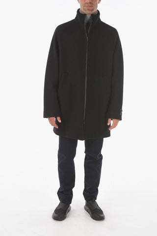 ZZEGNA Wool-bouclé Zip-up Coat
