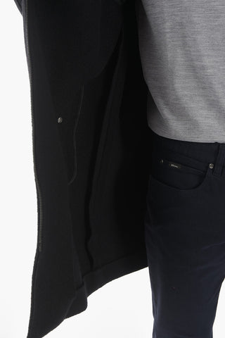 ZZEGNA Wool-bouclé Zip-up Coat
