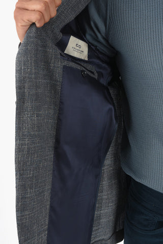 CC COLLECTION side vents notch lapel REFINED 2-button blazer