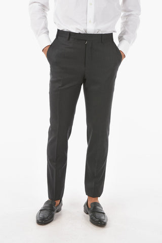 Pantaloni Slacks in Lana Vergine a 4 Tasche