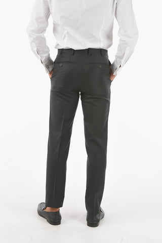 Pantaloni Slacks in Lana Vergine a 4 Tasche
