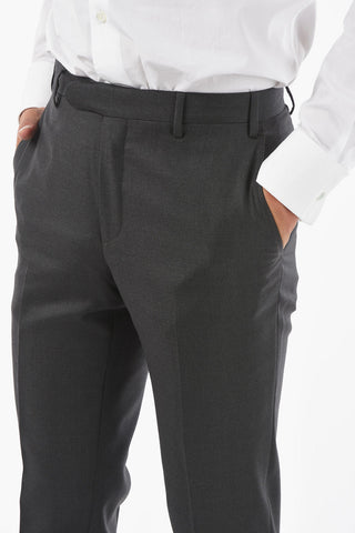 Pantaloni Slacks in Lana Vergine a 4 Tasche