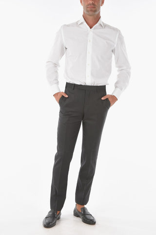 Pantaloni Slacks in Lana Vergine a 4 Tasche