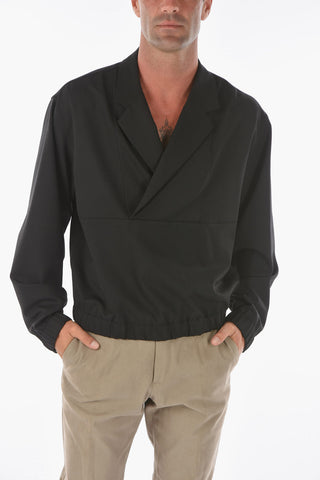 ZZEGNA RECYCLED Camicia con Scollatura Profonda e Dettagli Stretch