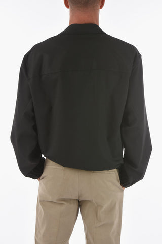 ZZEGNA RECYCLED Camicia con Scollatura Profonda e Dettagli Stretch