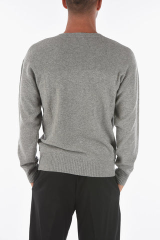 ZZEGNA Cashmere Crew-neck Sweater with Ribbed Details
