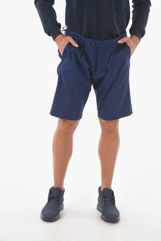 Single-pleated RAVAL Stretch Cotton Shorts