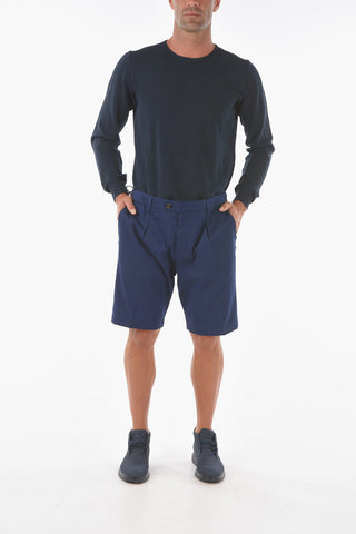 Single-pleated RAVAL Stretch Cotton Shorts