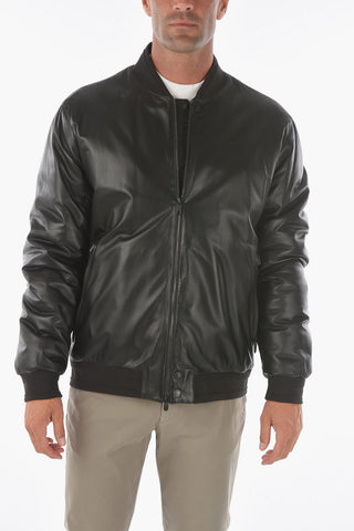 ZZEGNA full zip leather bomber
