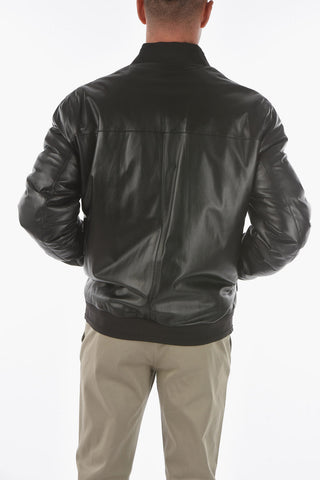 ZZEGNA full zip leather bomber