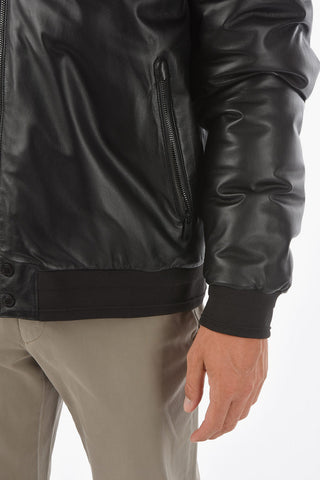ZZEGNA full zip leather bomber